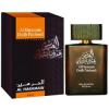 Al Haramain Patchouli Oudh - насыщенный, обжигающий, таинственный, и поистине манящий своим волшебством ароматный коктейль, разработанный в лучших восточных парфюмерных традициях. В начальных нотах композиции звенит хвойная свежесть аккордов кедрового дерева. Вскоре им на смену выходят чувственные интонации мускуса — мощного, манящего и зовущего афродизиака. Не успевшие угаснуть, хвойные нотки вспыхивают с новой силой в сердце аромата. Объединенные в гармоничный дуэт с нежными жасминовыми мотивами, они перевоплощаются в смолистые аккорды пачули. Ноты шлейфа отзываются немного вяжущими оттенками ветивера в сопровождении пряных цветочных интонаций базилика и цветочной царицы - бархатистой розы. Начальные ноты аромата – чувственный мускус и благородный смолистый кедр. Ноты сердца представлены кедром, жасмином и экзотическим пачули. В шлейфе звучат оттенки базилика, розы и ветивера.